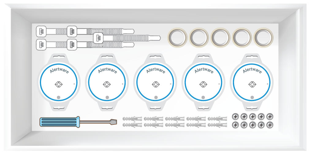 Alertware Wireless Sensor - Temperature & Humidity (Wi-Fi Based) Inside Sensor Kit